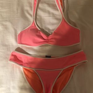 Neon pink bikini